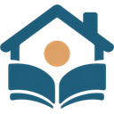 Home and open guidebook brand symbol